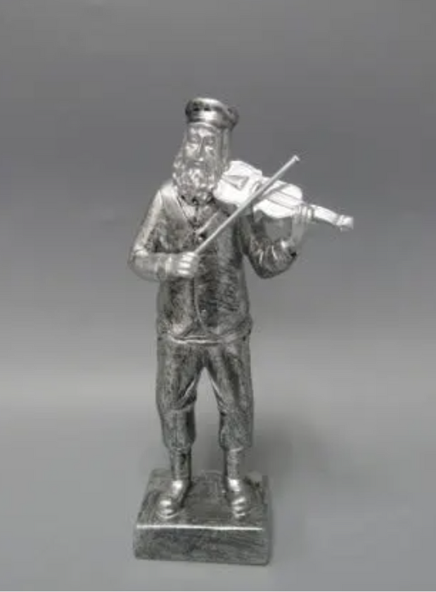 Fiddler Polyresin Silver 7"