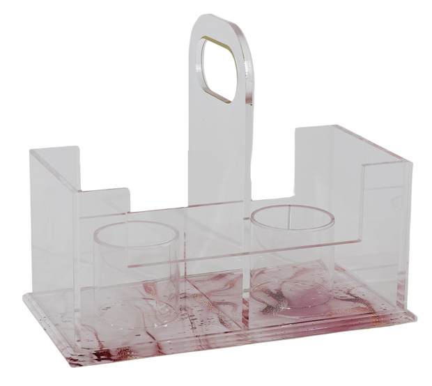 Acrylic Cups Holder - Marble Design