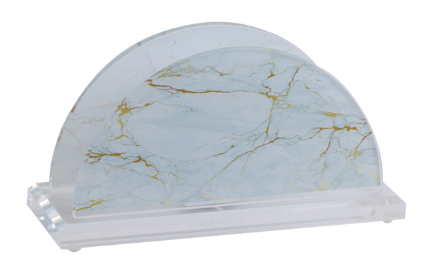 Acrylic Napkin Holder with Marble Design 5x2.5"