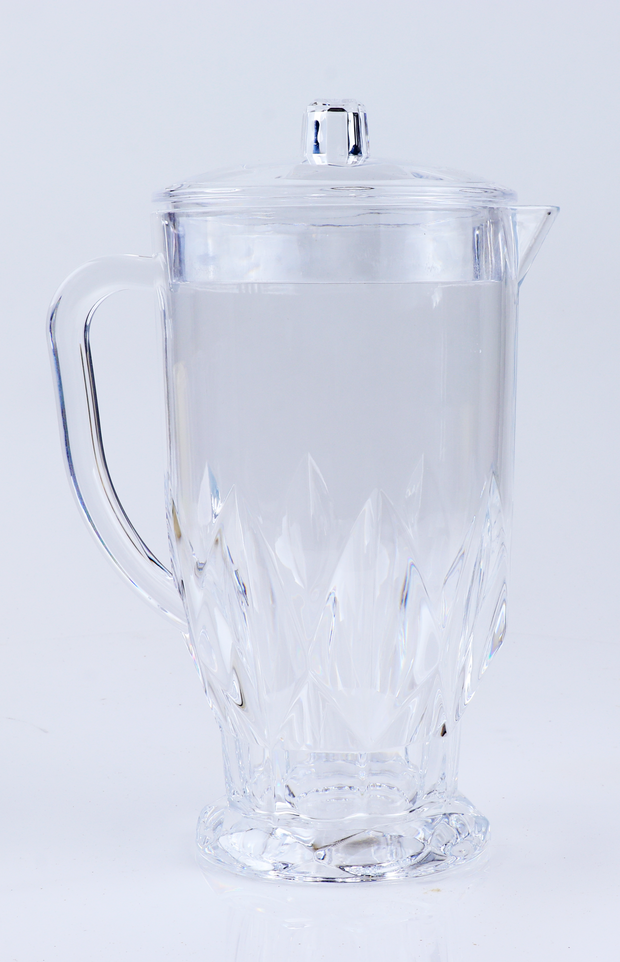 6"x10" Crystal Pitcher with Cover