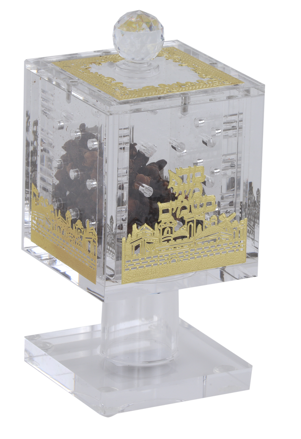 Acrylic Besomim Holder with Gold Plates