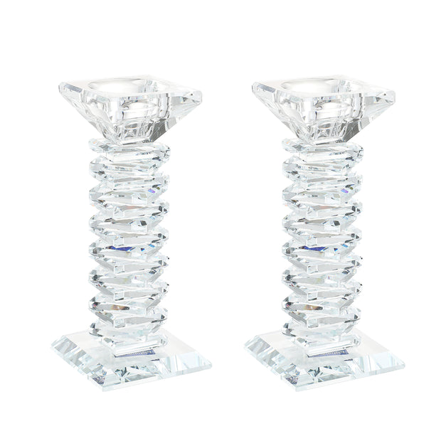 Set of Crystal Candlesticks   6.1"H