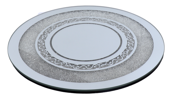 Round tray with White Diamond 12"x12"