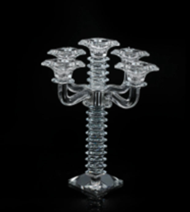 5 Branch Crystal Candelabra