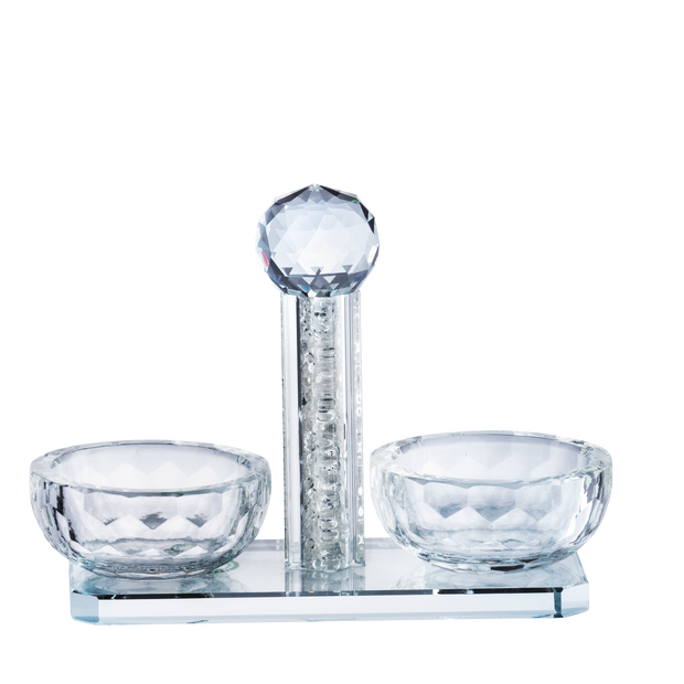 Crystal Salt Shaker With White Stones