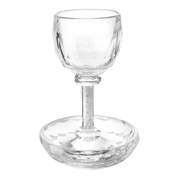 Kiddush Cup Crystal With Leg 6.5"H