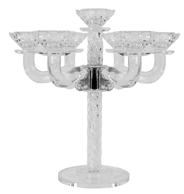 Candelabra 7 Crystal 11"H