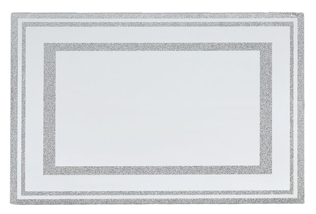 Mirror Tray With Broken Stones 14.5x10.6"