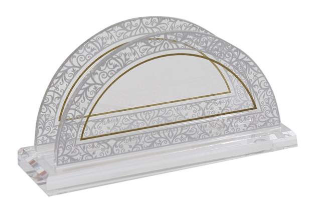 Acrylic Napkin Holder - Round Royal Design