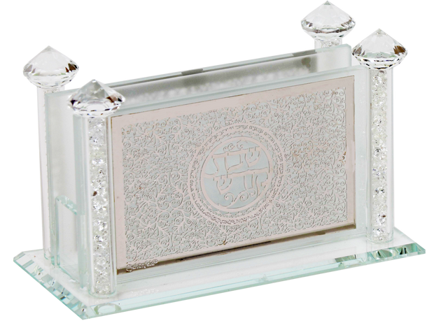 Crystal Match Box  - Silver plate