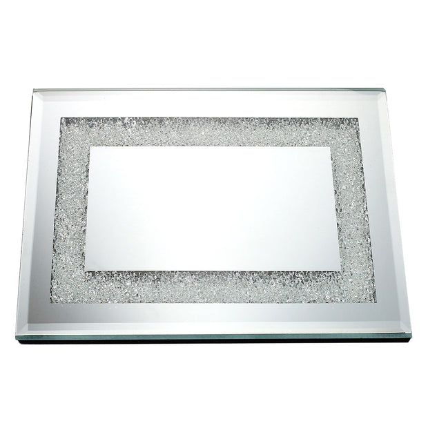 Mirror Tray With Diamonds 12.5x6.5