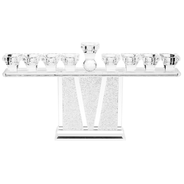 Crystal Menorah  8"Hx15"W