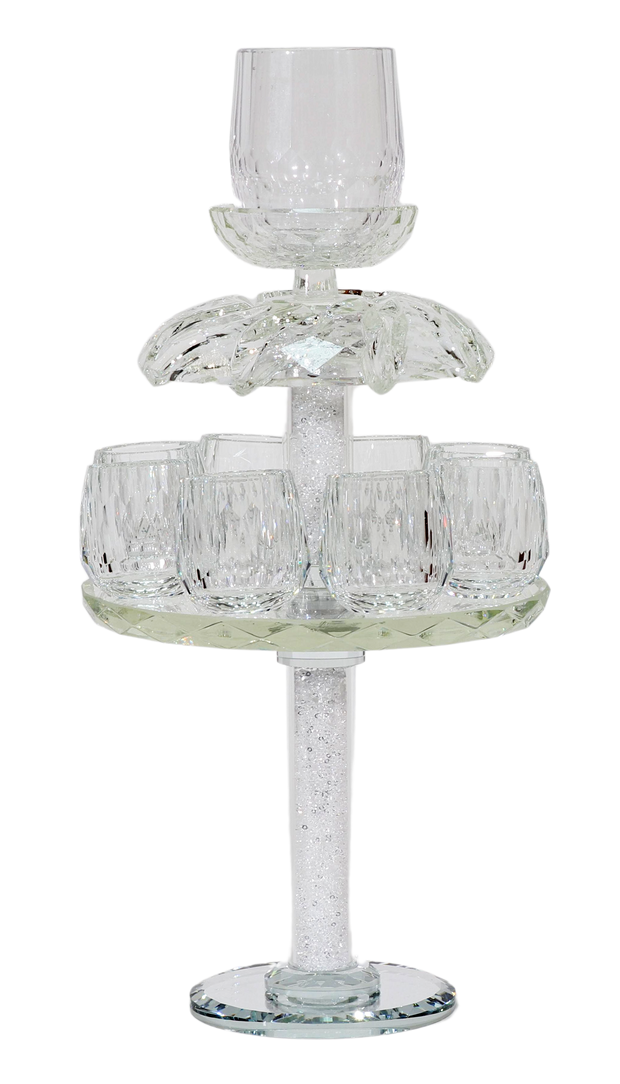 Crystal 8 Cups Fountain 12"H- Clear Filling