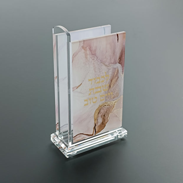 Acrylic Match Box with Rose Gold Marble Design  4.75"x2.75"