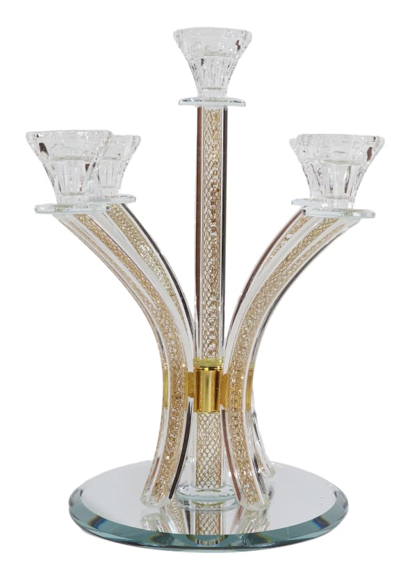 Crystal Candelabra Gold Filling - 5 Branch