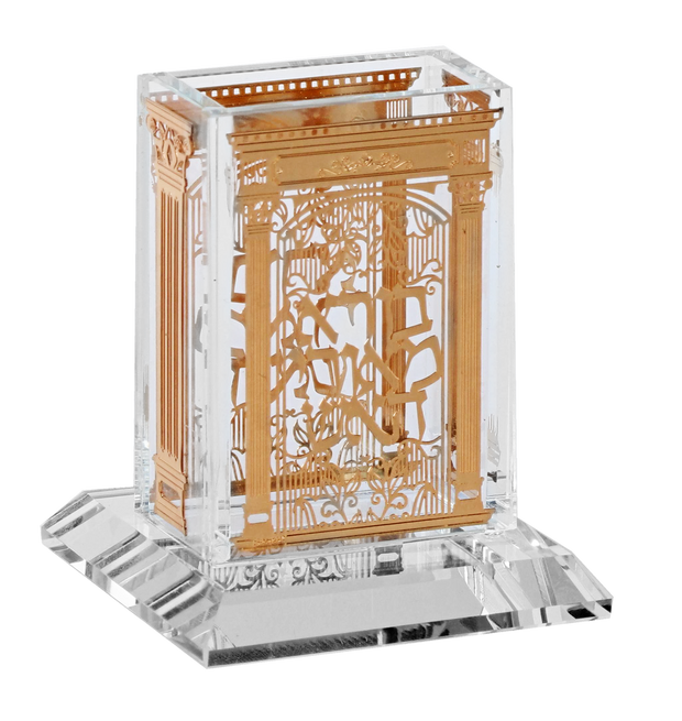 Crystal Havdalah Holder Gold Plate