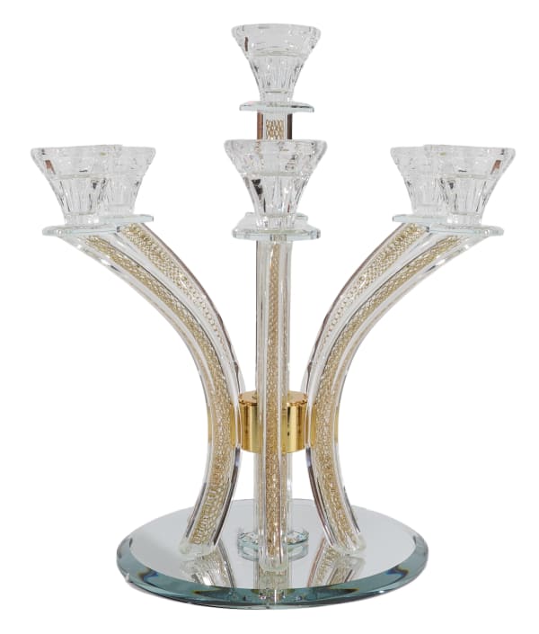 Crystal Candelabra Gold Filling - 7 Branch