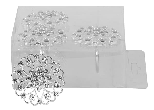 Diamond Flower Napkin Ring set of 4/pvc box,