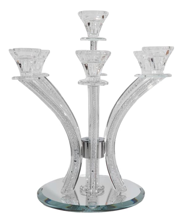 Crystal Candelabra Silver Filling - 7 Branch