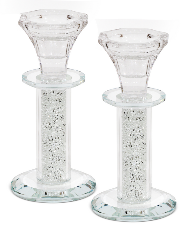 Crystal Candlestick Clear filling 5.5"