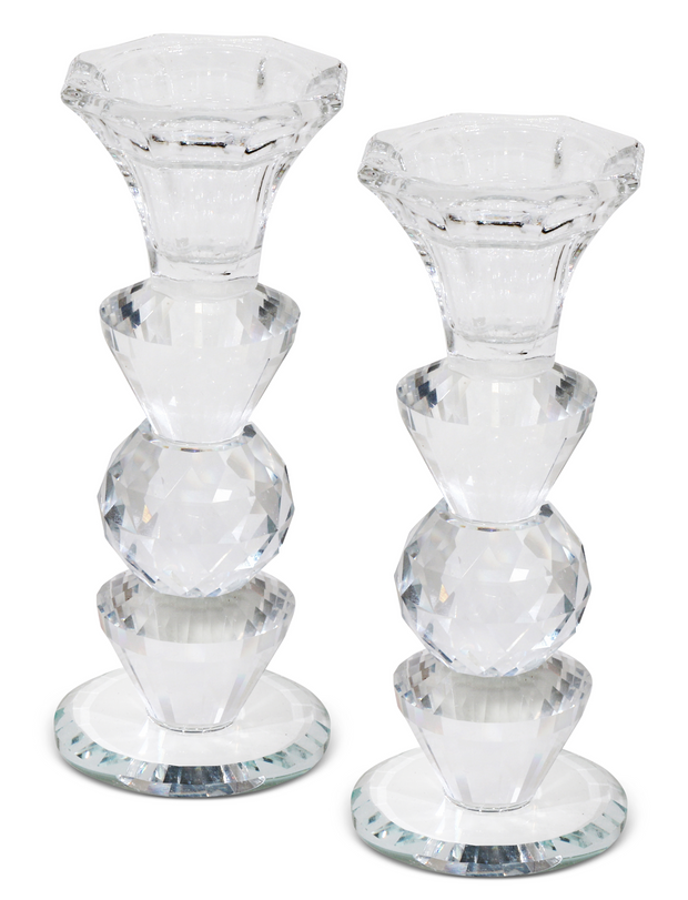 Crystal Candlestick 6"